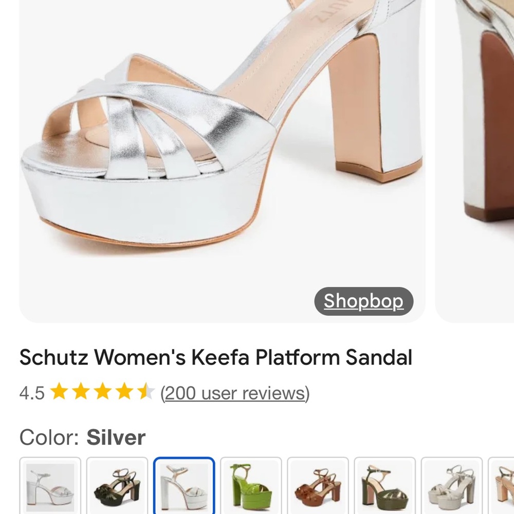 SCHUTZ Silver Platform Strappy Sandals